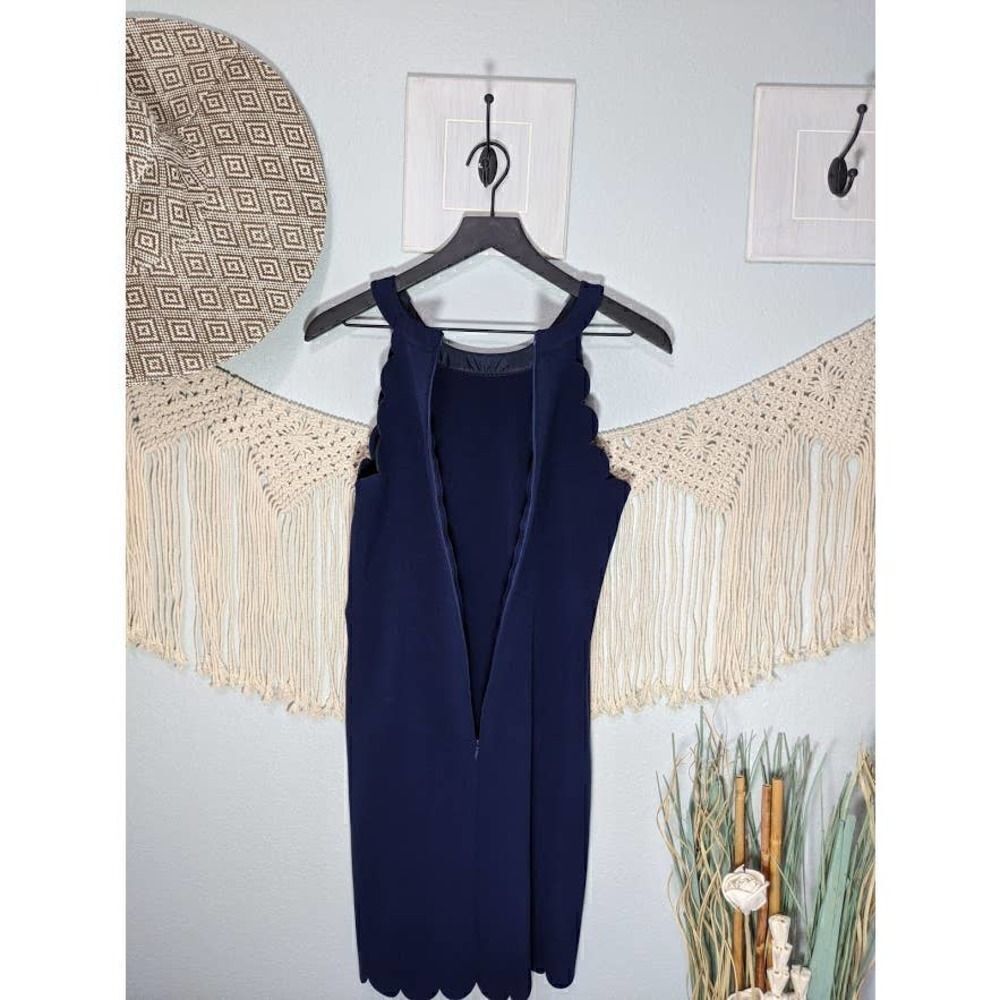 Maison Jules Scallop Royal Blue Dress - Picture 3 of 16
